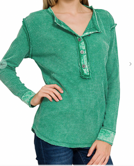 Spring Washed Thumbhole Top - More Colors