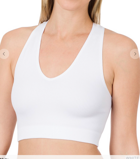 RESTOCK -Removable Pad Cropped Racerback
