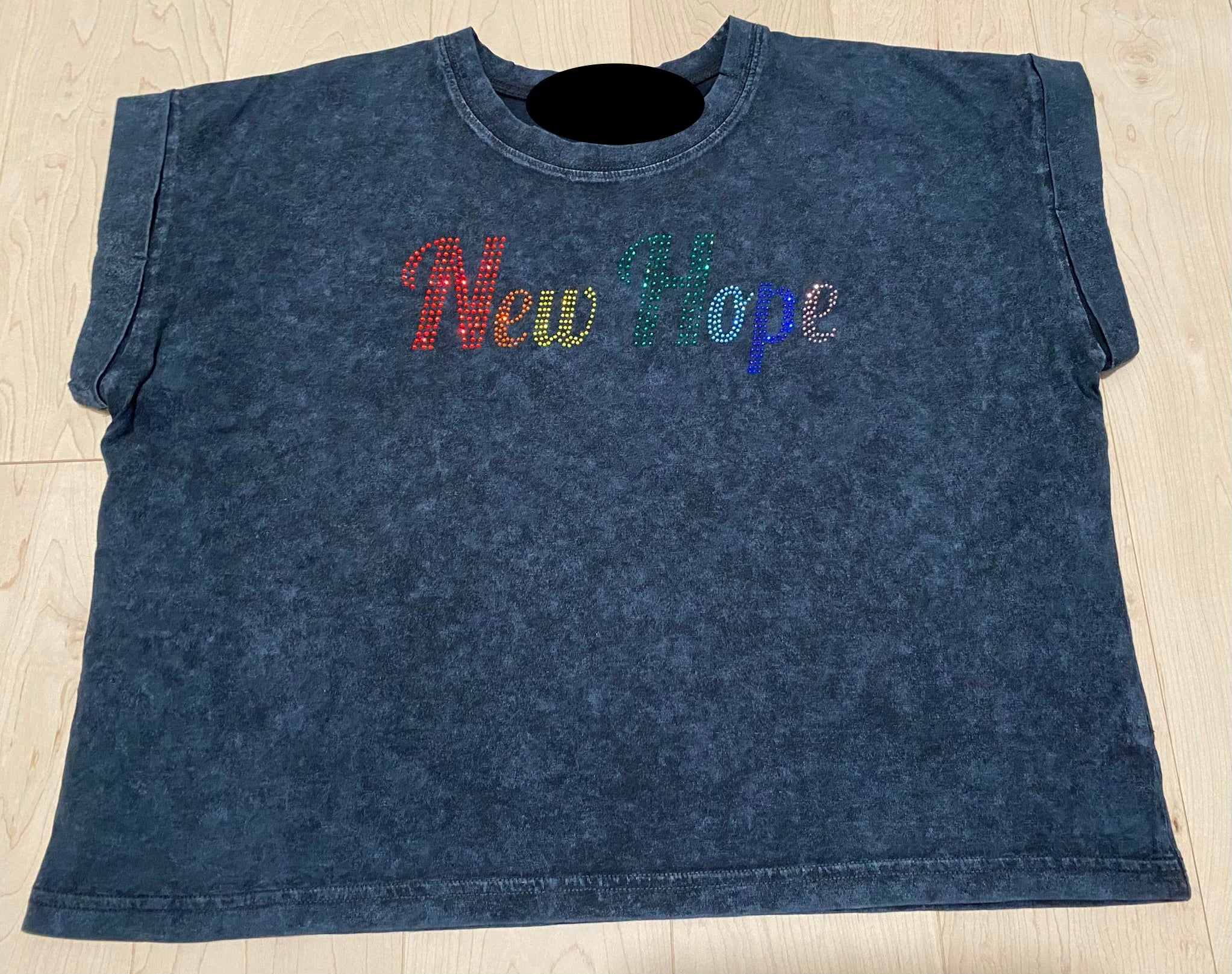New Hope Pride Bling Vintage Washed More Cropped Tee