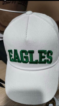 E Text Puffy Embroidered Hat