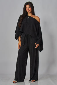 Crinkled Plisse Kimono Set