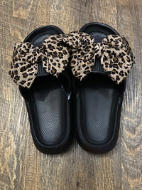 Pretty Leopard Bow Slides (2 Colors)