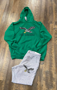 New Kelly Green Go Birds (black bird) Hoodie ( ETA 1 week )