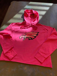 Pink Camo Eagles Crop Hood (PINK FRIDAY) Travis Manion Donation