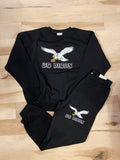 Super Soft Oversized - Eagles White Bird ( Black Crew )