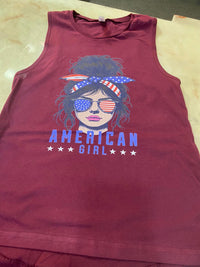 American Girl (Maroon Tank)