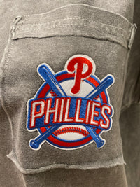 Phillies Patch Halo Snow Washed Pocket Tee
