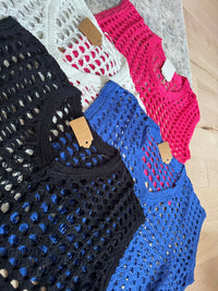 Oversized Net Cover Top