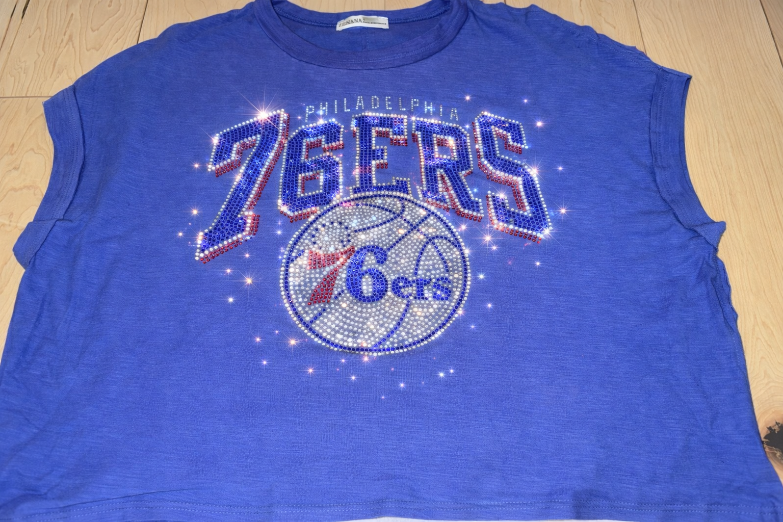 76ers Bling Cotton Slub Tee