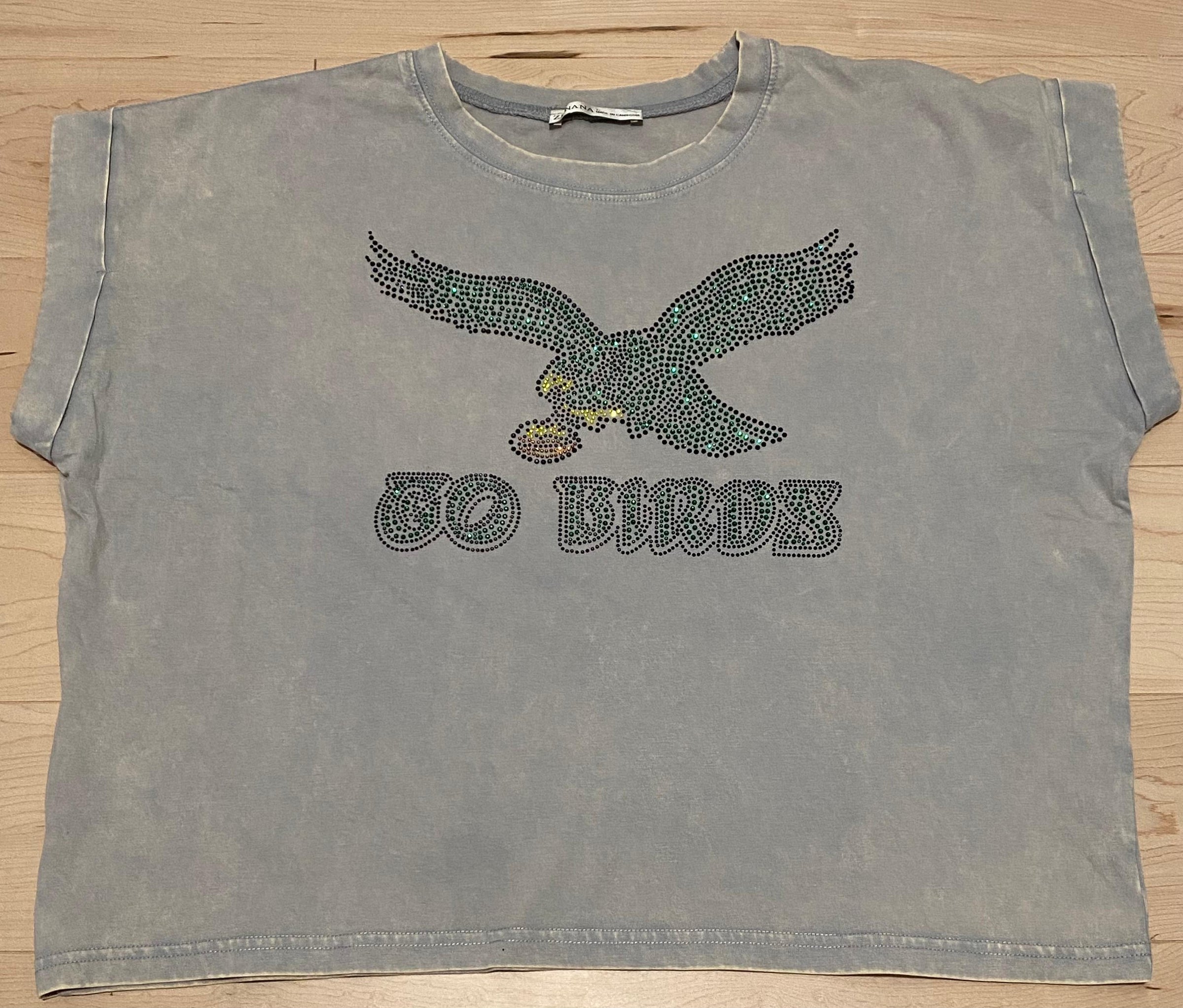 GB (Green Bird) Vintage Washed More Cropped Tee