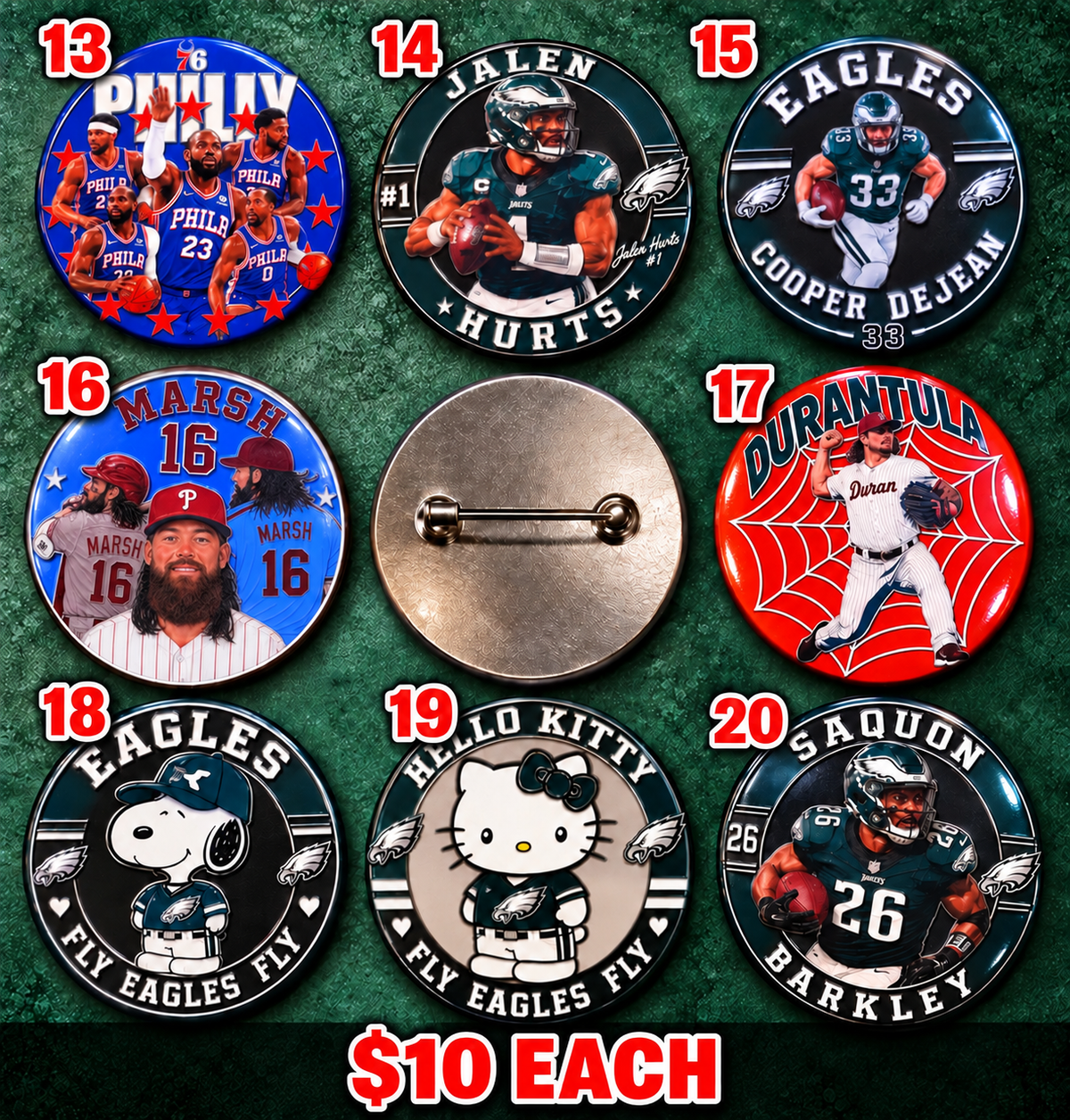 Philadelphia Sports Pins - Group 1