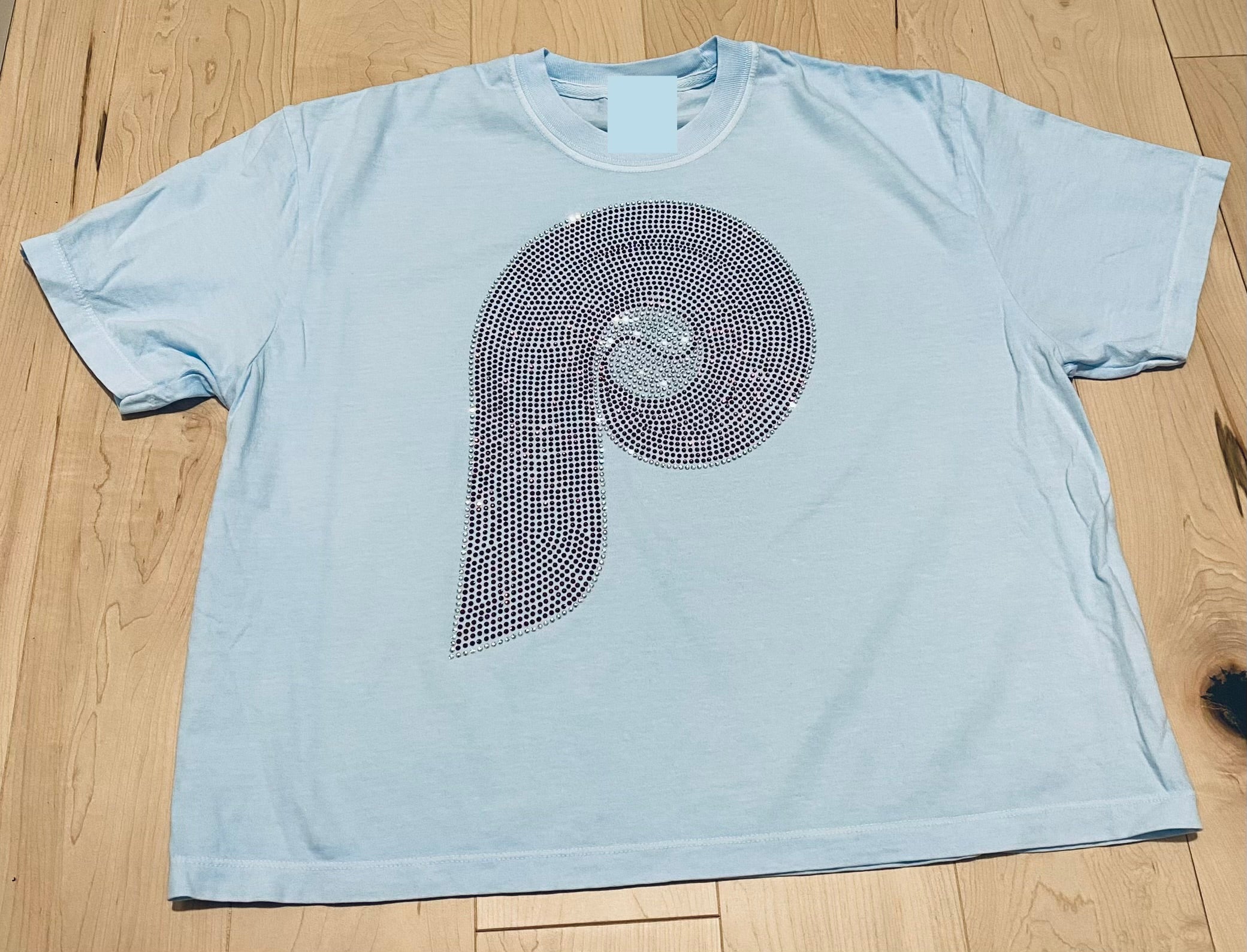 Phillies P Logo Bling Comfort Colors T-Shirt