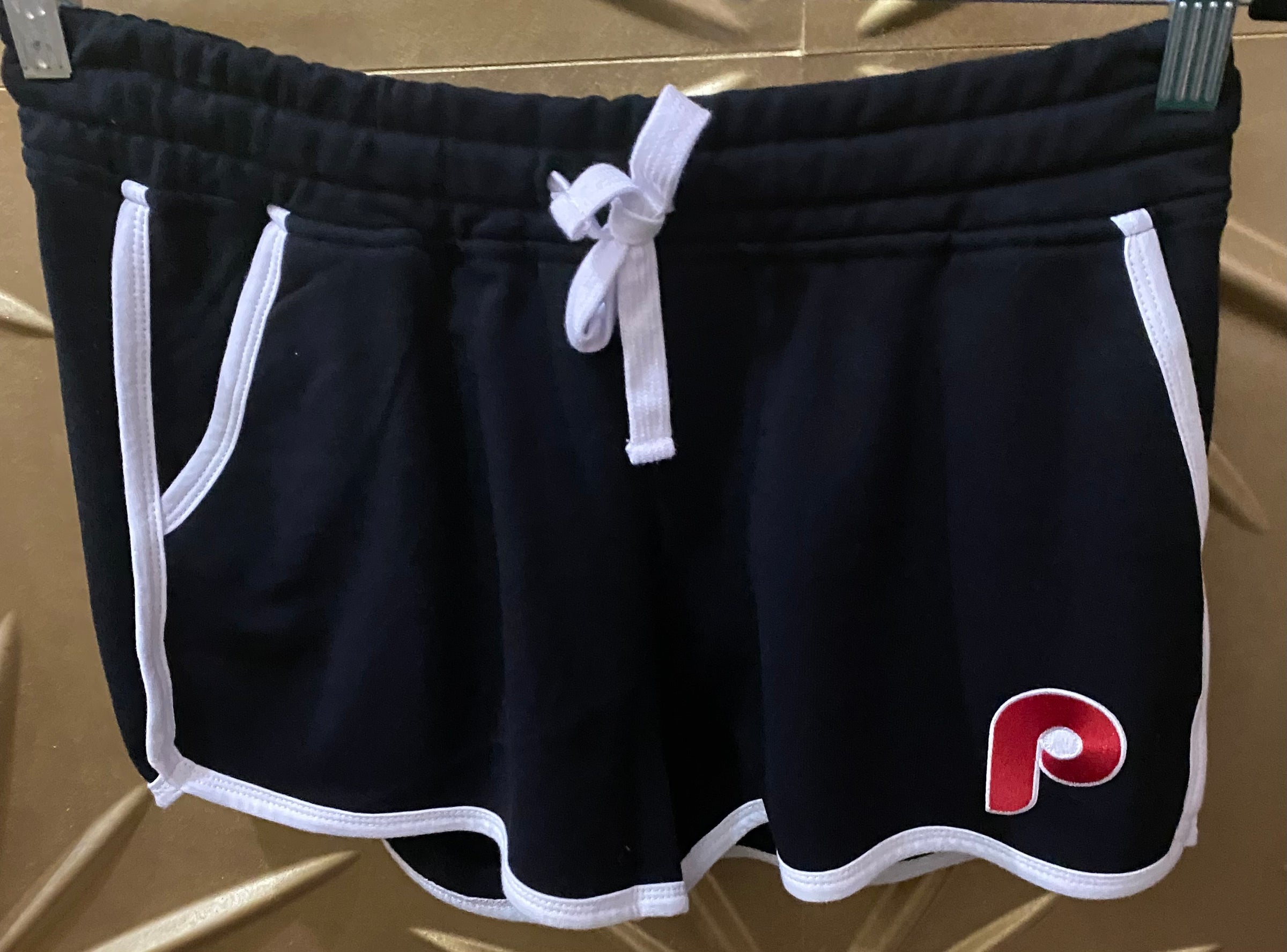 Red P Patch Almost Booty Shorts