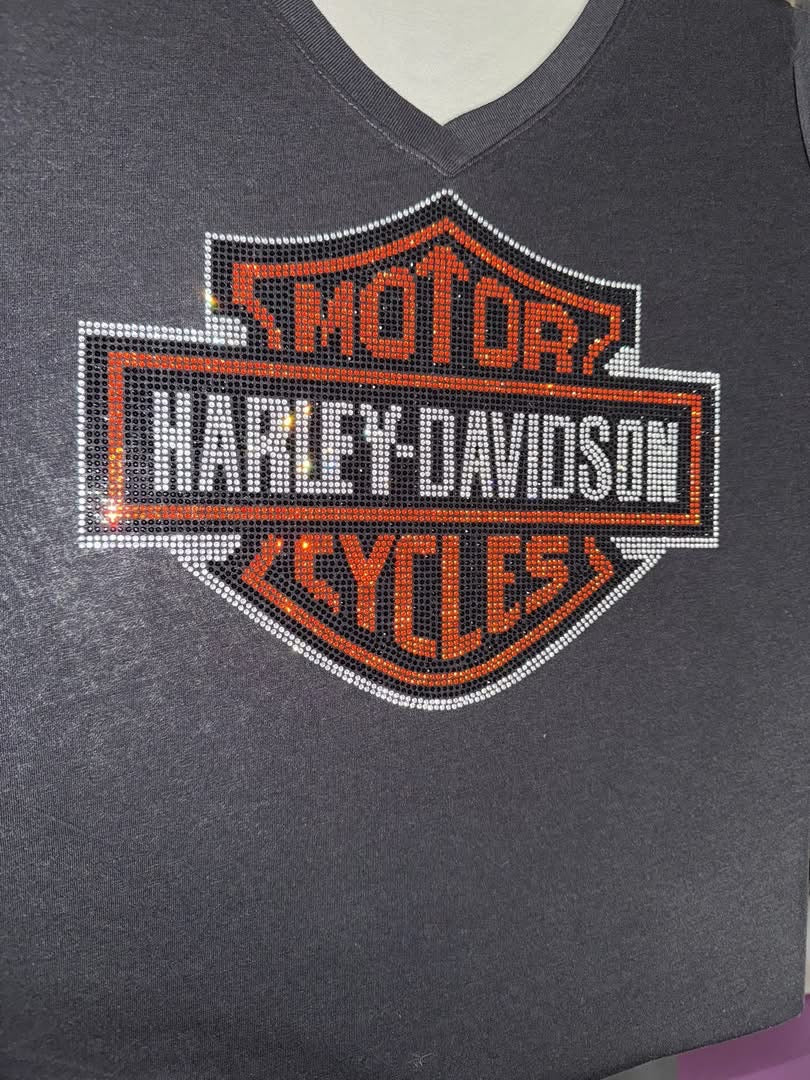 Harley-Davidson Bling Women's V-Neck Tee
