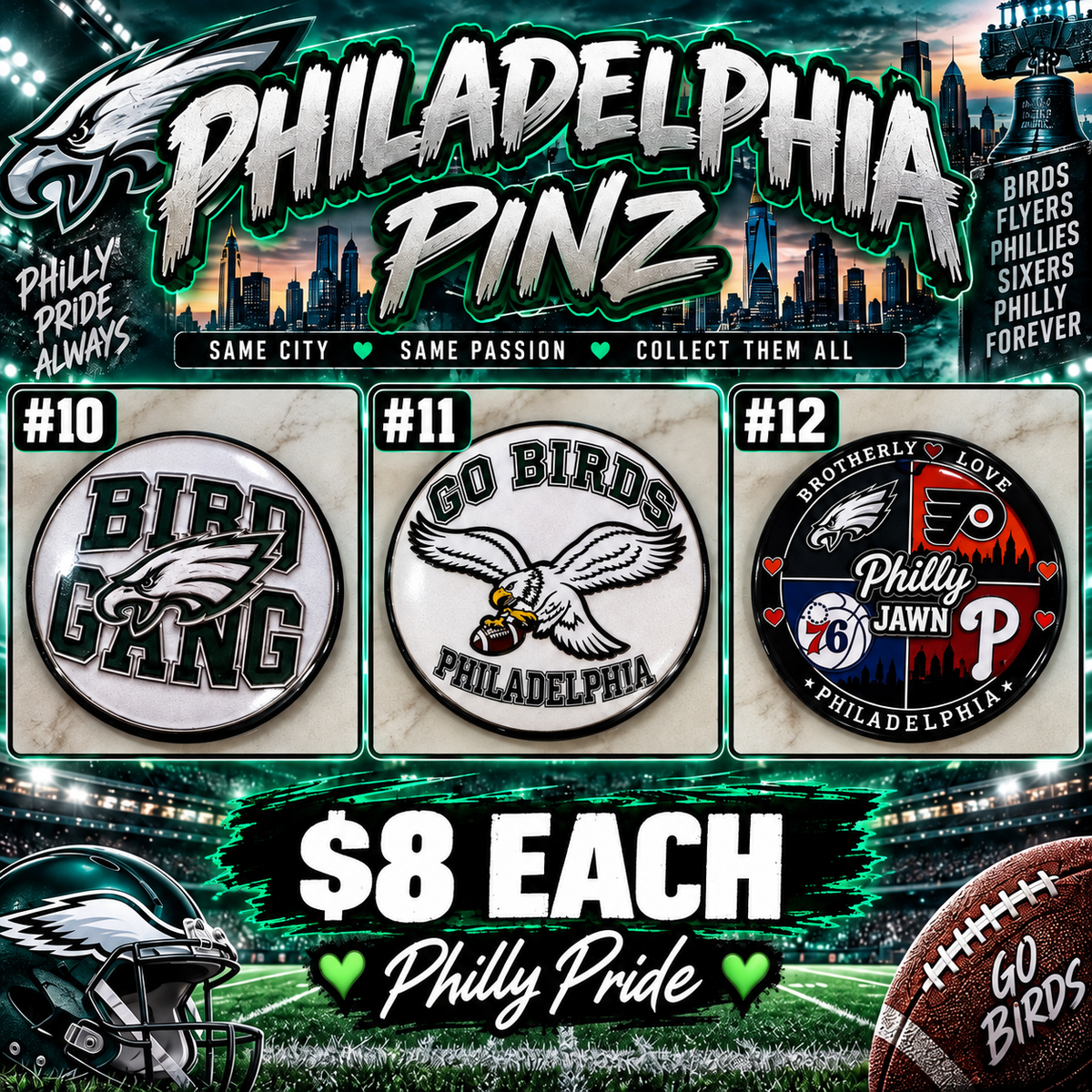 Philadelphia Sports Pins - Group 2