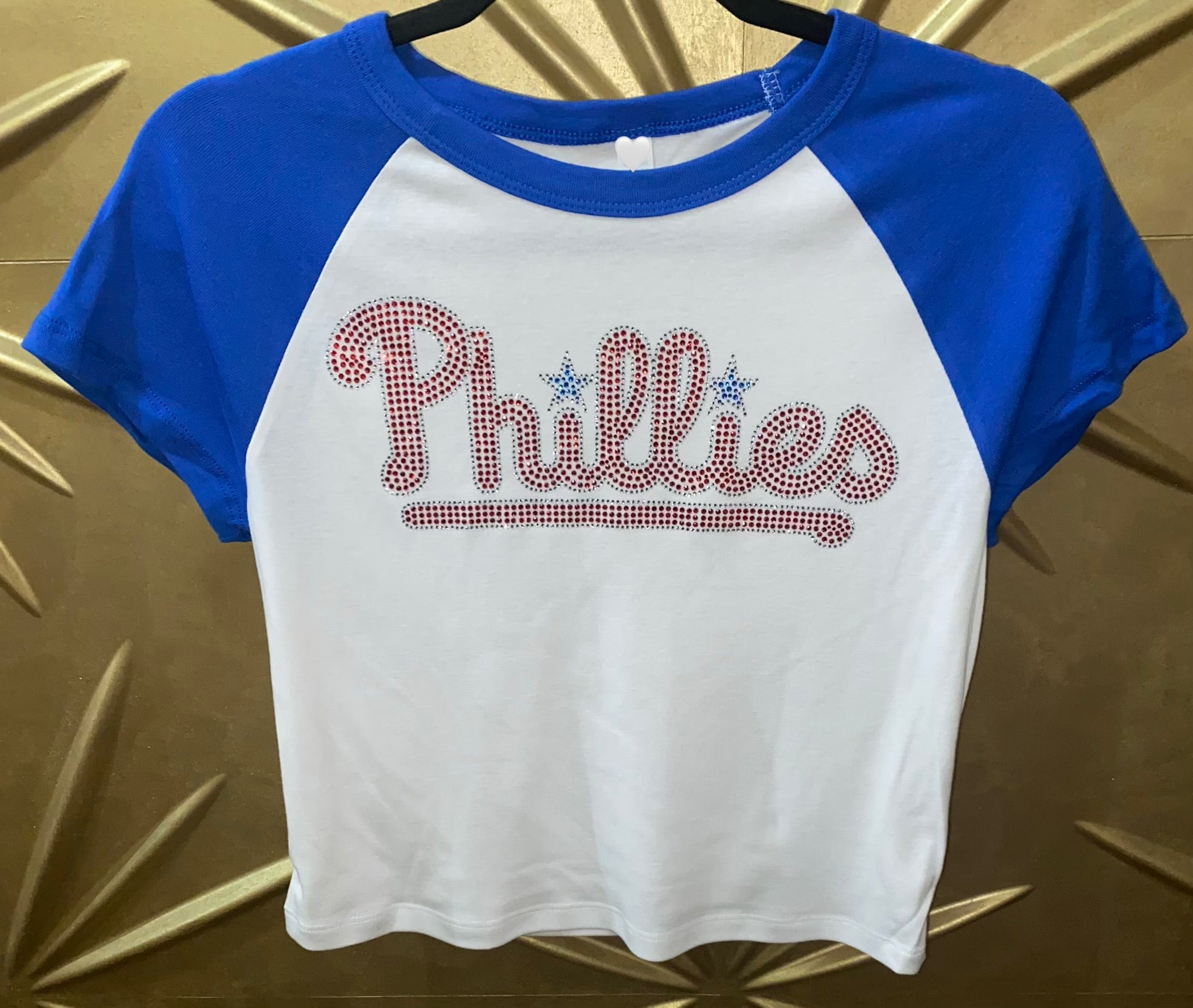 Phillies Bling Two Tone Crop Tee