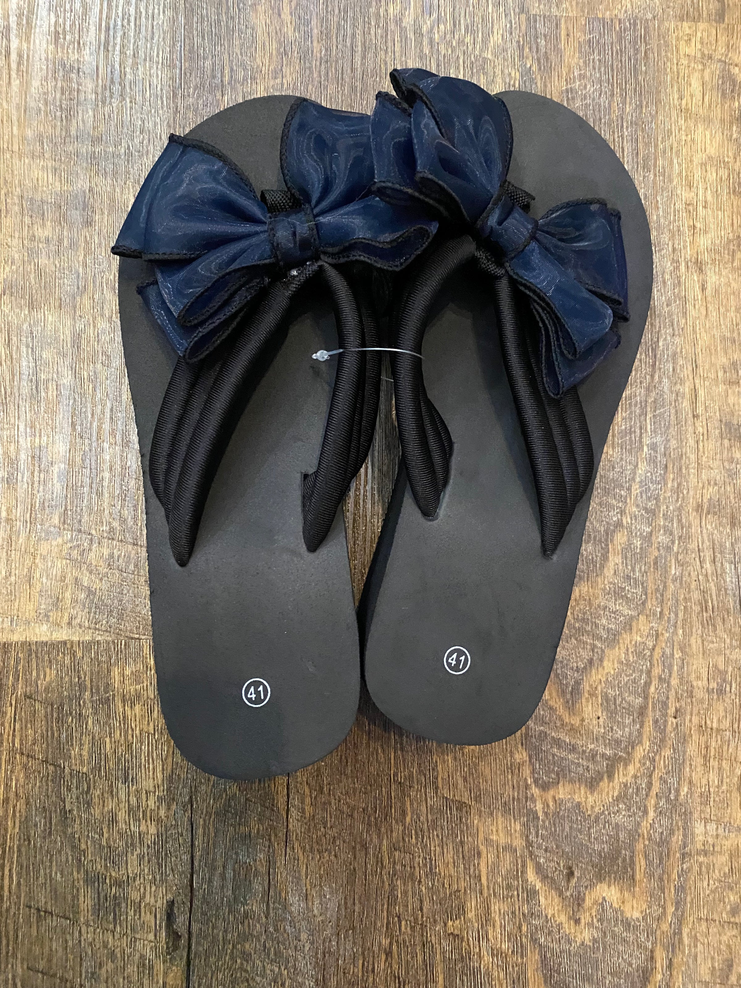 Lace Bow Flip Flops