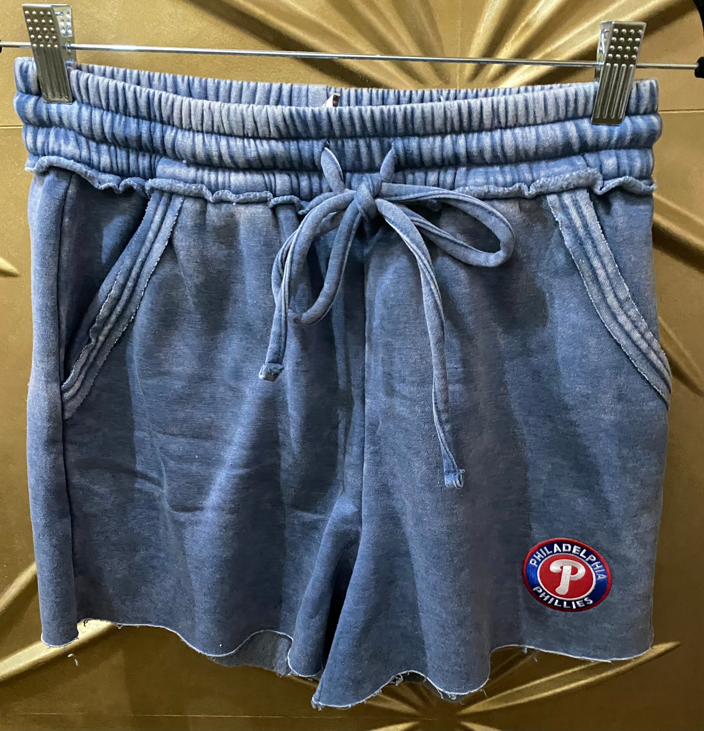 Sports Patch Acid Wash Fleece Shorts