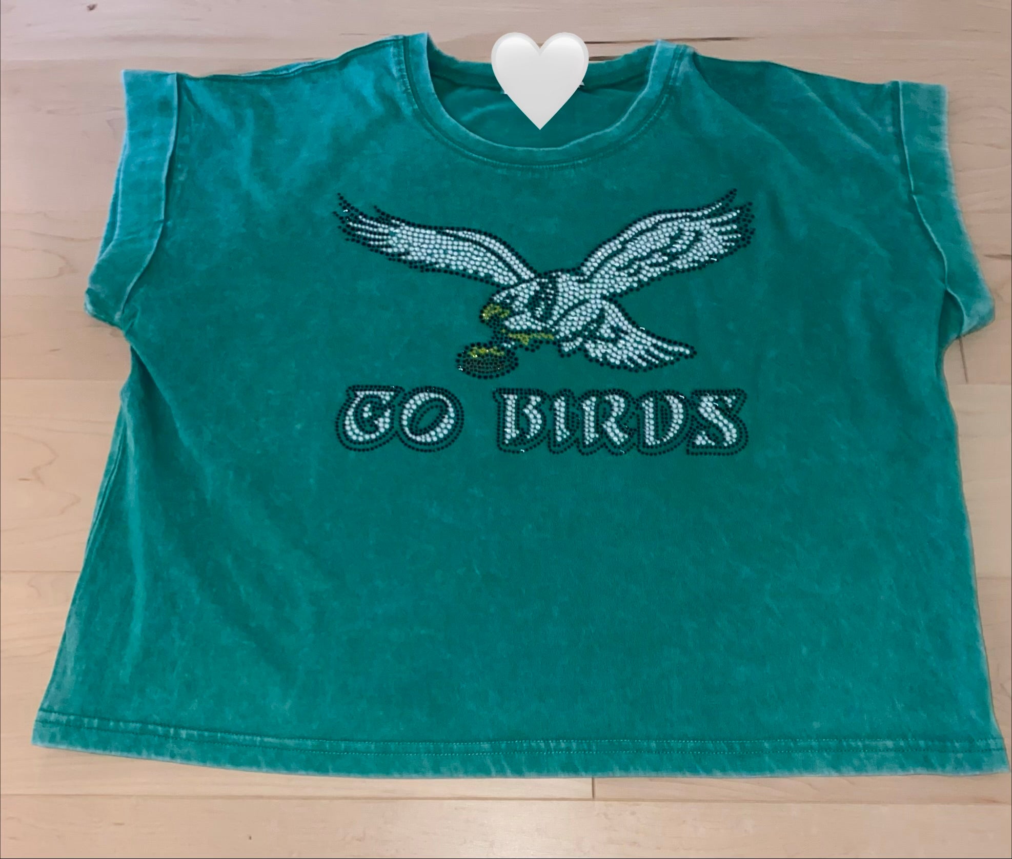 GB (White Bird) Vintage Washed More Cropped Tee