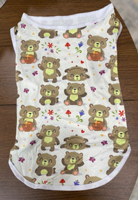 Adorable Print Pet T-Shirt Style 1 (various patterns)