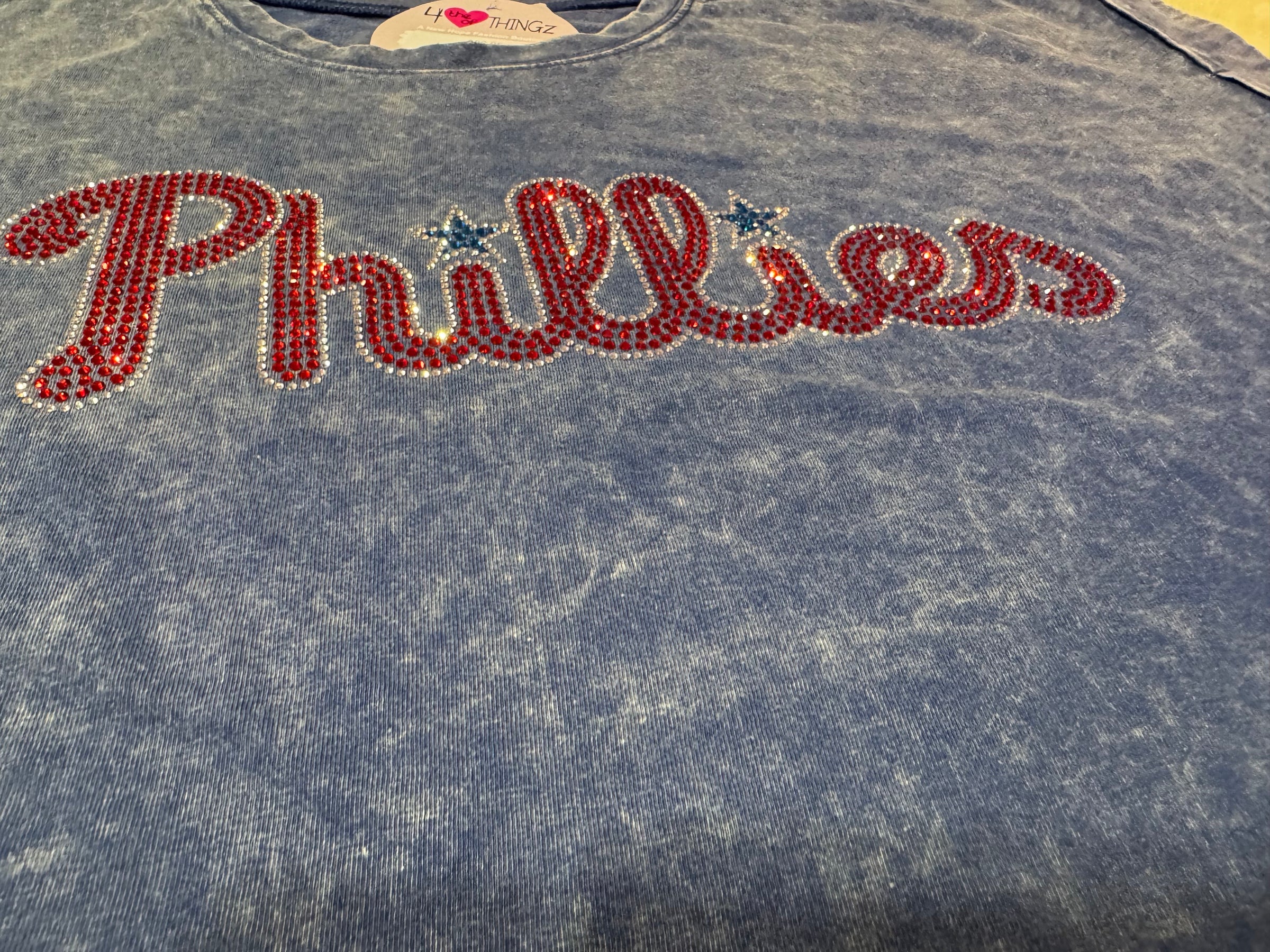 Phillies Vintage Washed More Cropped Tee