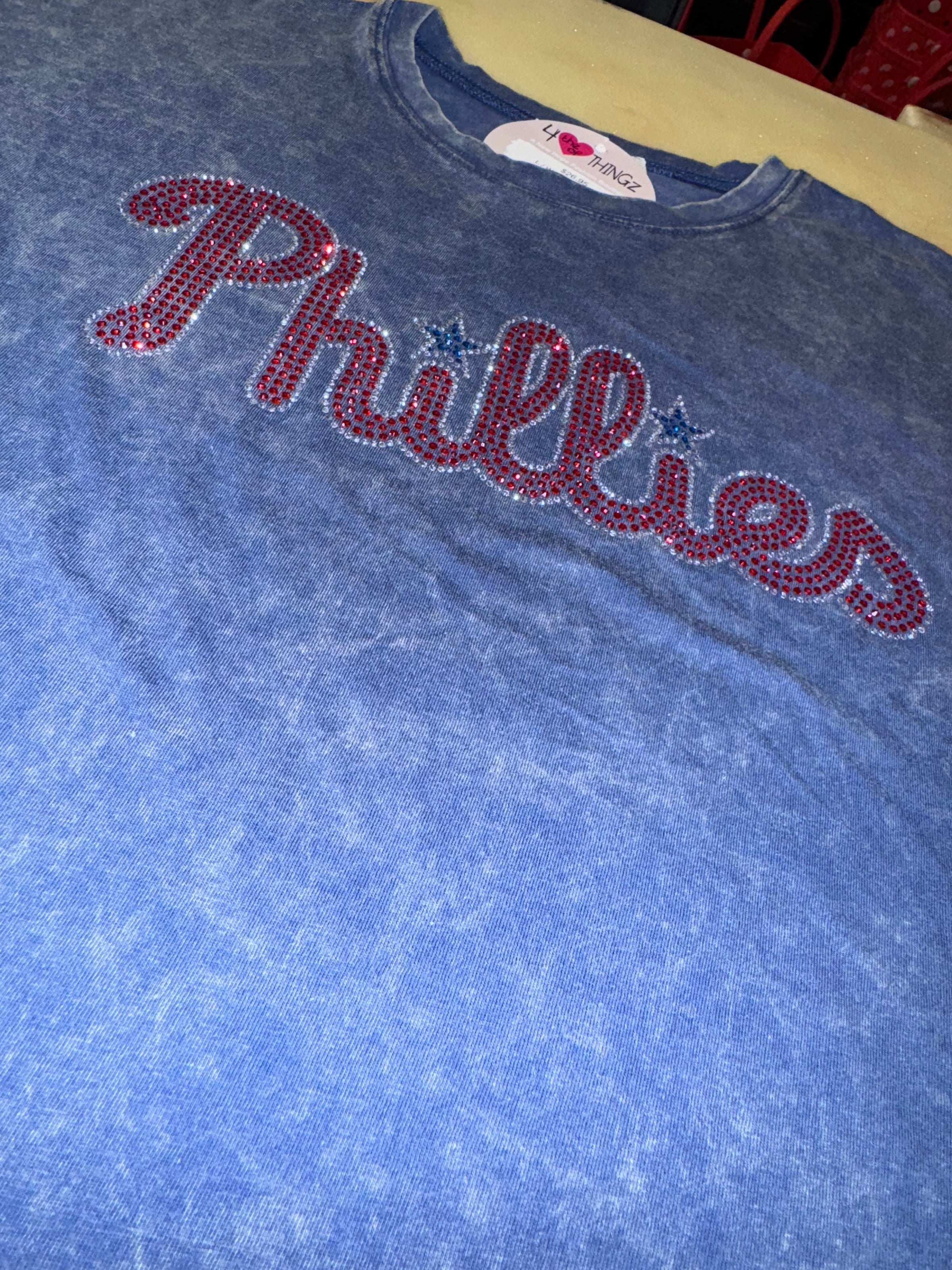 Phillies Vintage Washed More Cropped Tee