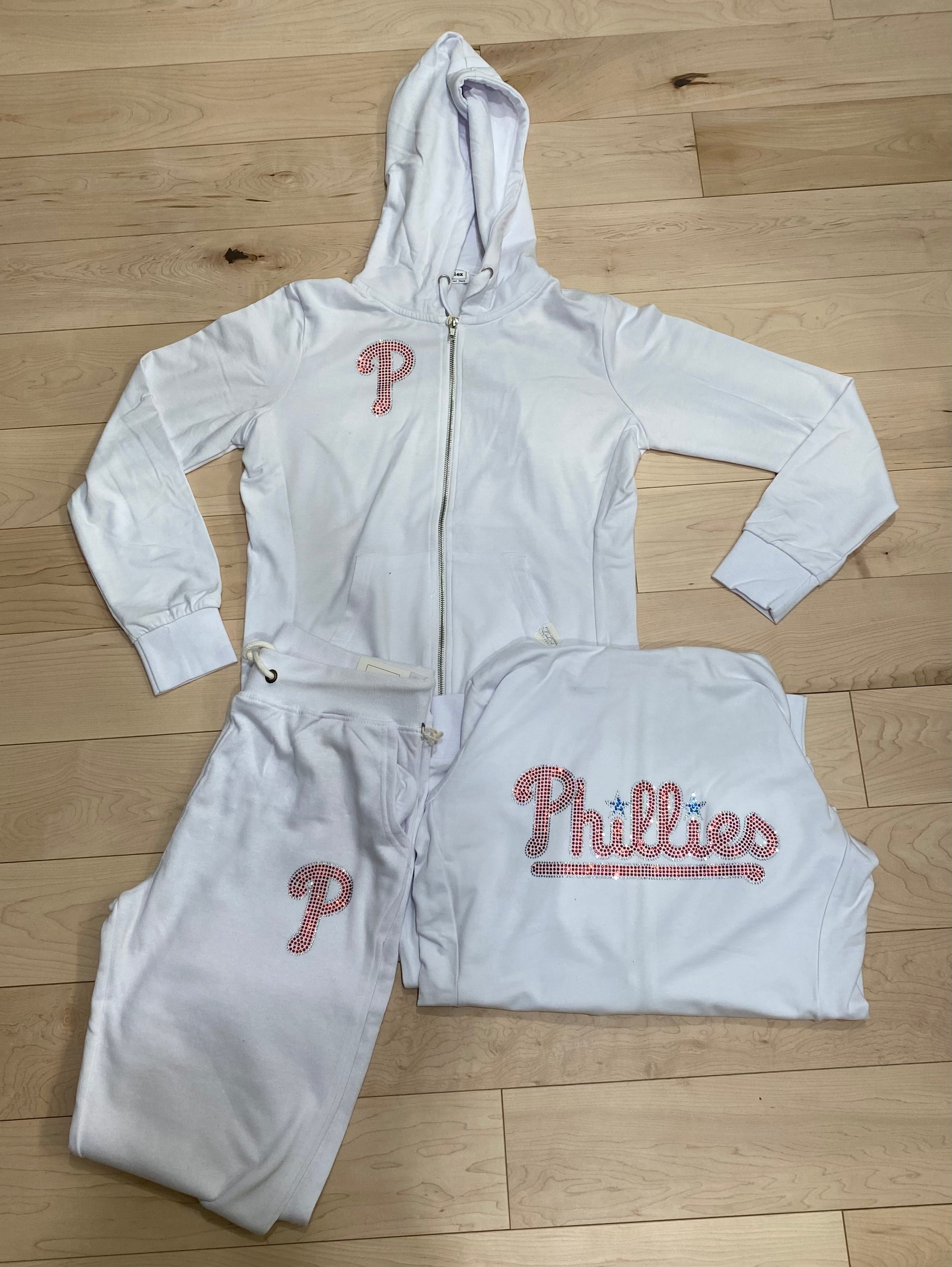 Phillies Bling (Red P Front/Phillies Back) Zip Up