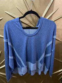 Contrast Trim Raw Hem Hoodie