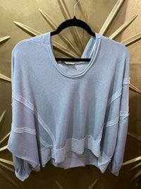 Contrast Trim Raw Hem Hoodie