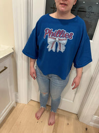 Phillies Bow Exposed Seam Tee