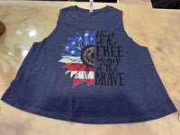 Home of the Free Crop Tank