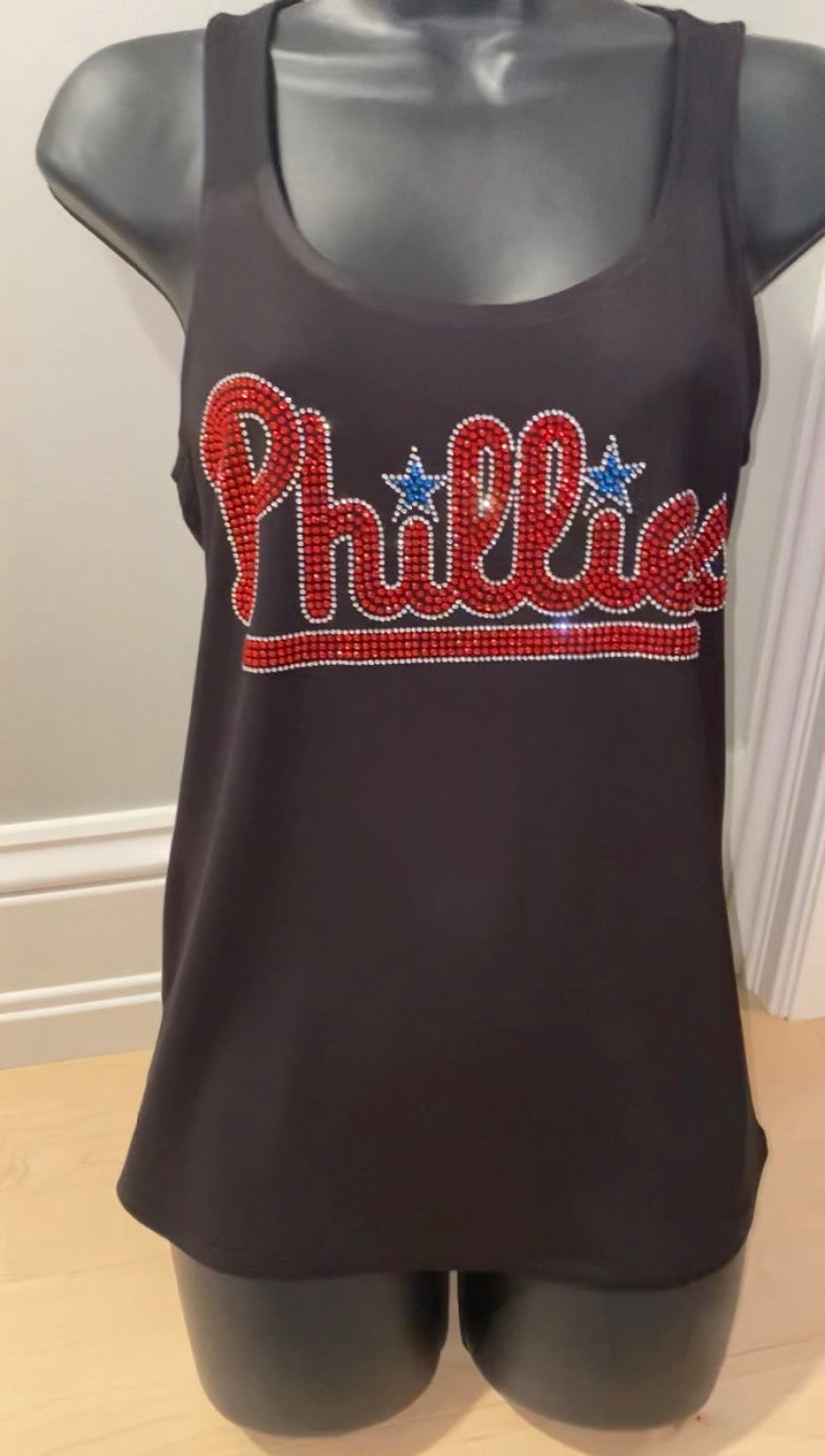 Phillies Bling Flowy Hem Tank