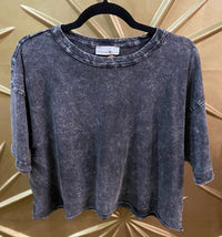 Crinkle-Washed Oversized Tee