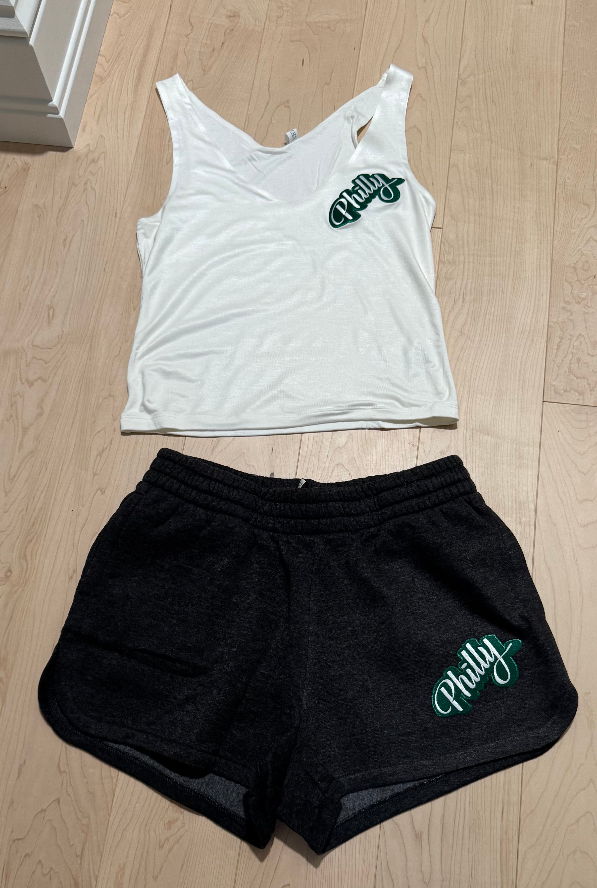 Green Philly Patch Dolphin Shorts