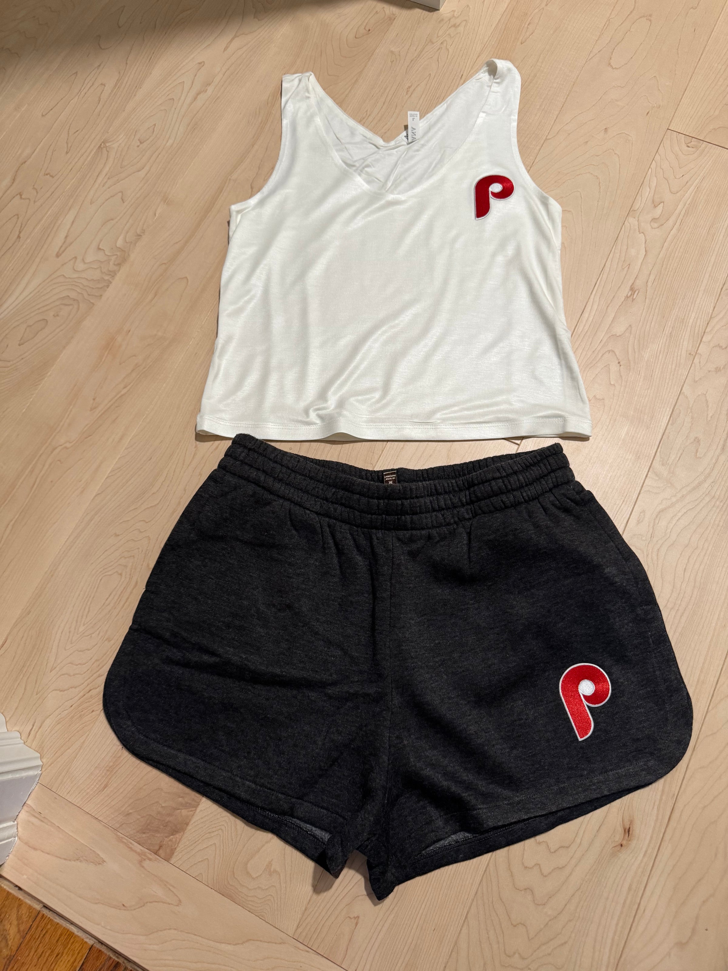 Burgundy P Patch Double Layer Tank