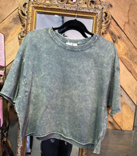 Crinkle-Washed Oversized Tee
