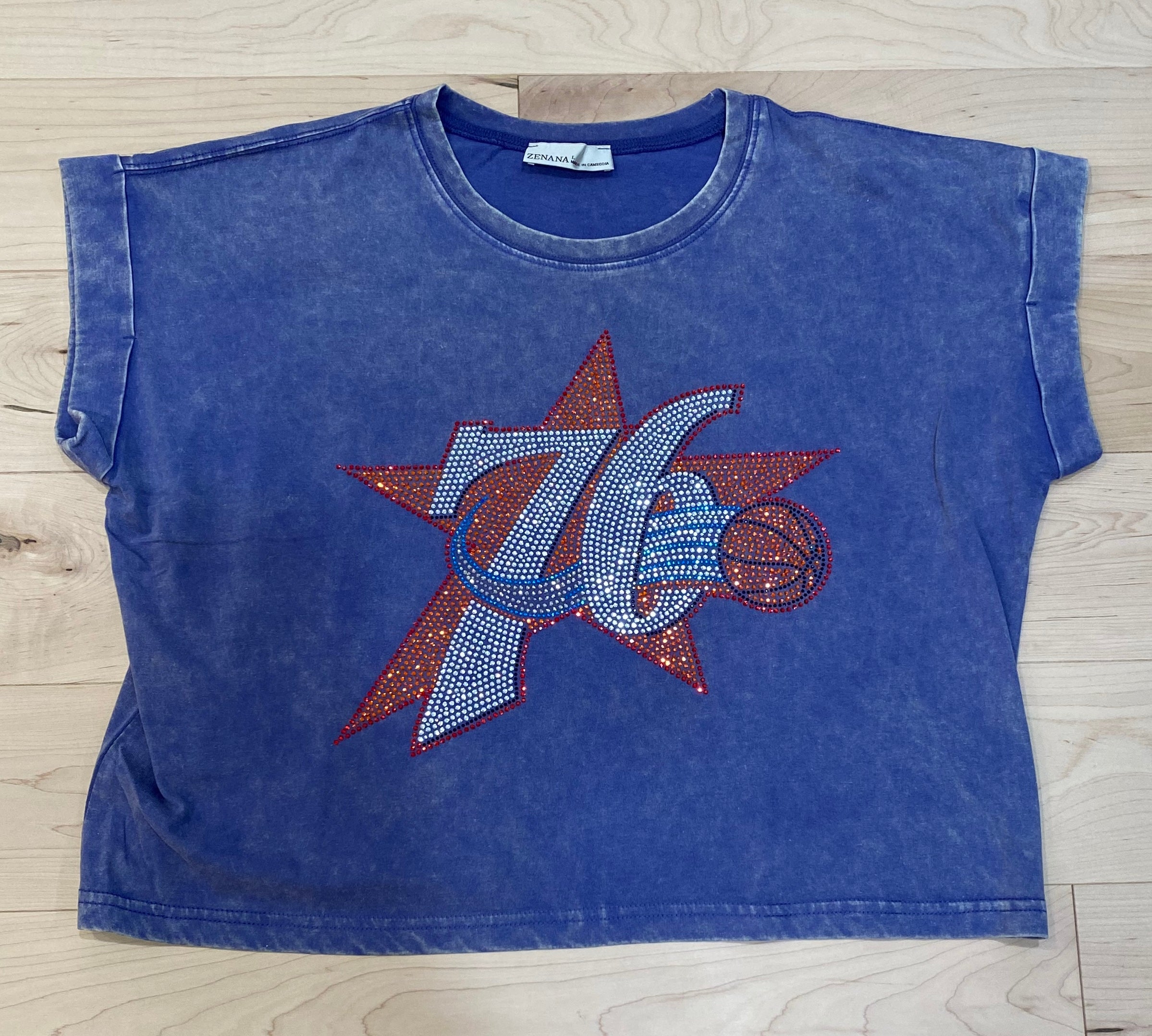 76ers Vintage Washed More Cropped Tee