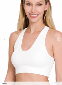 Removable Pad Cropped Racerback