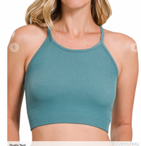 Ribbed Seamless Cropped Cami Top