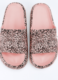 Pink Leopard Slides