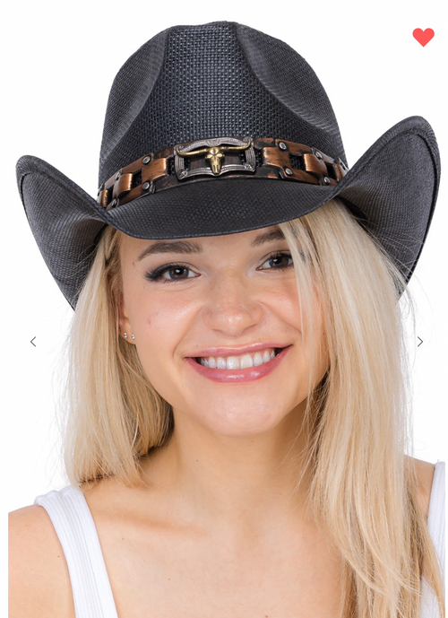 Longhorn Belted Cowboy Hat ( Unisex )