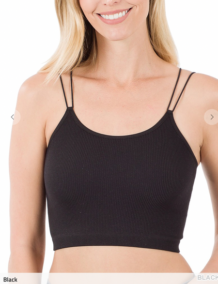 Removable Pad Cropped Racerback