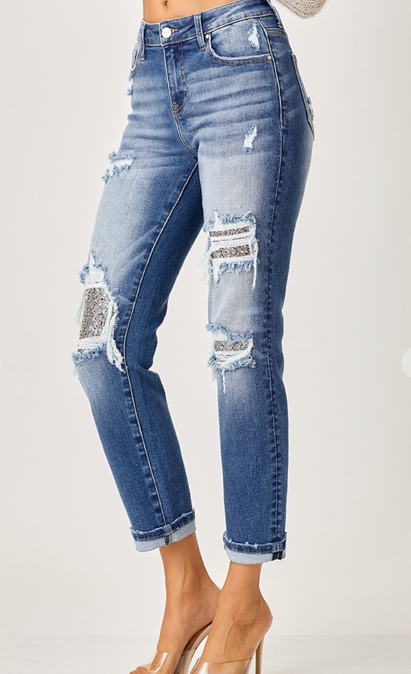 Risen Sequin Jean