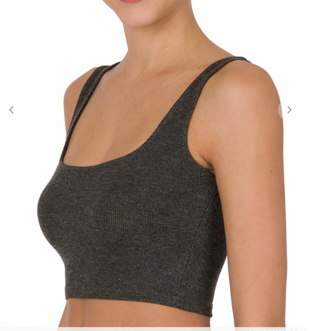 Removable Pad Cropped Racerback