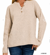 Button Sweater Henley - 7 Colors