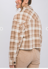 Casual Plaid Button Up Flannel W/Front Pockets