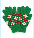 Argyle Knit Smart Touch Gloves