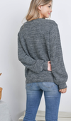 Balloon Sleeve Mélange Sweater