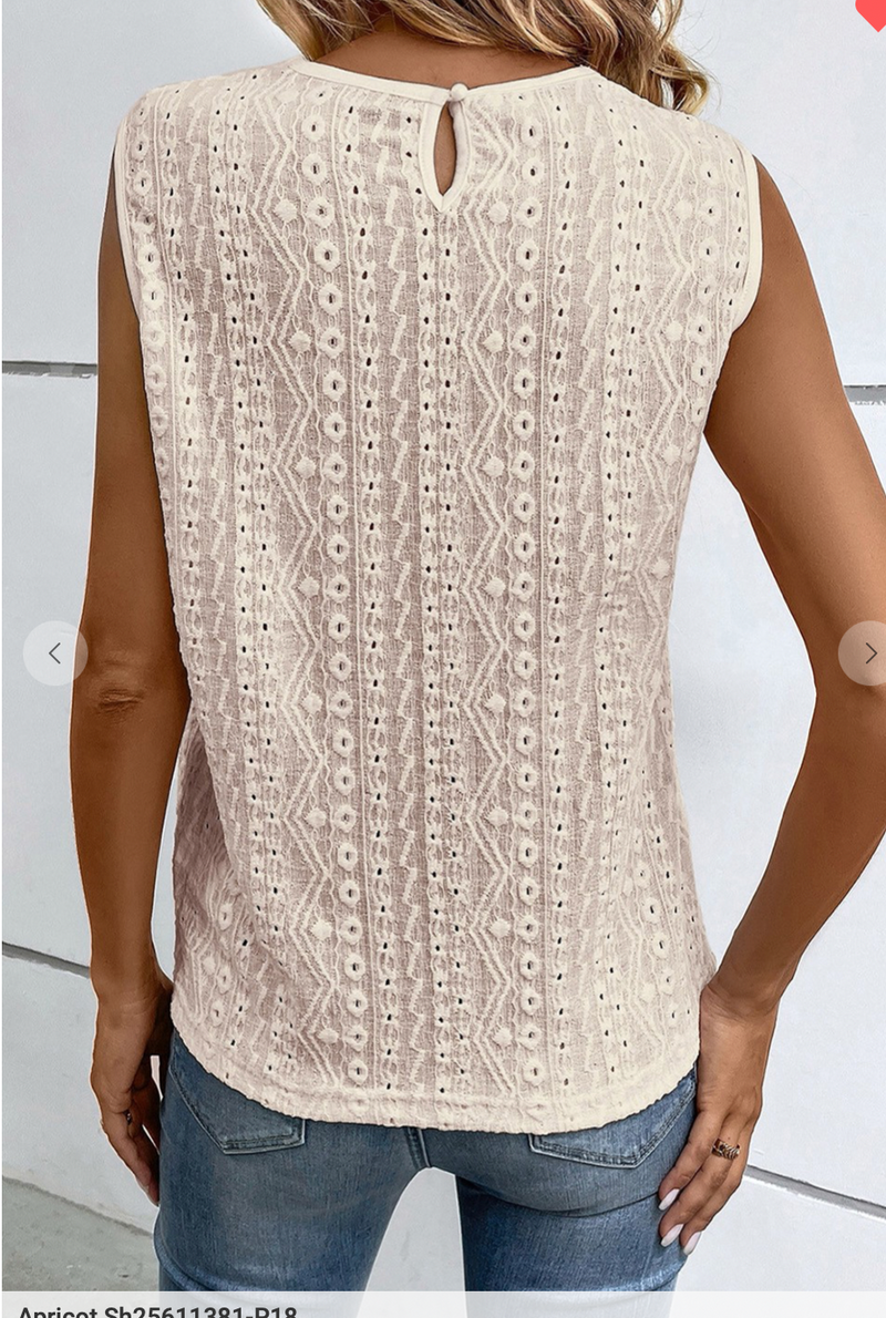 Apricot Lace Top