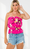 Floral Magenta Top